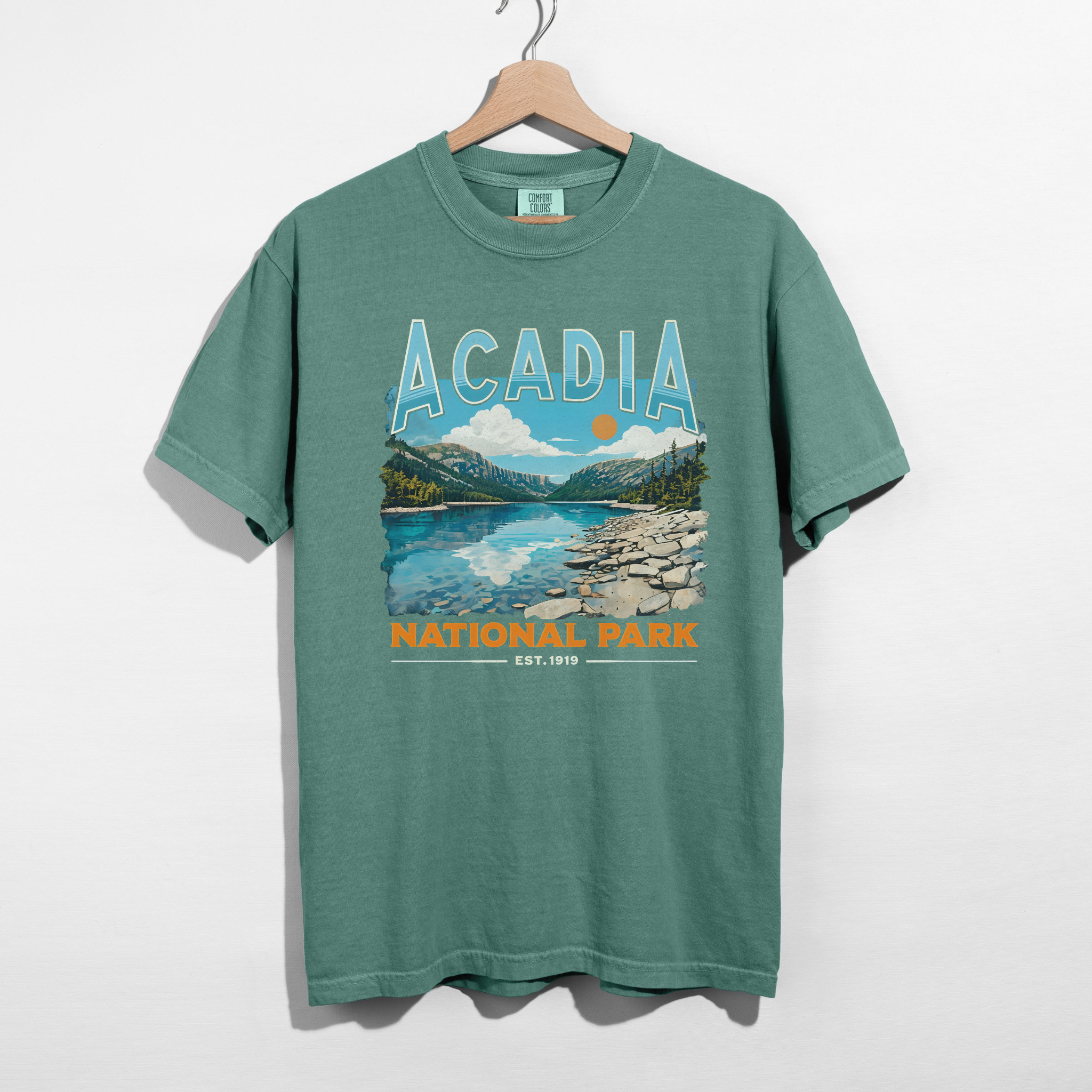 Acadia National Park Vintage Graphic Tee – Retro Maine Travel Shirt