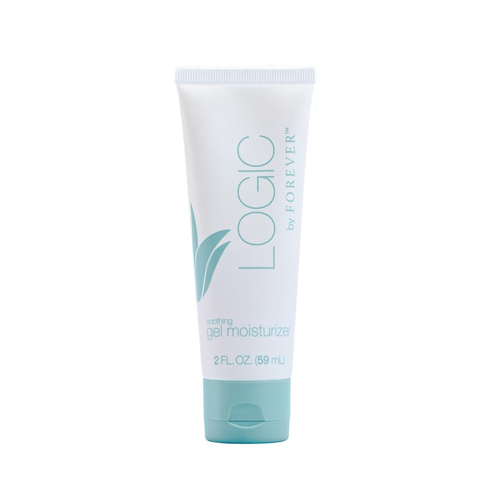 Logic by Forever®  soothing gel moisturizer hydrates skin with 94%+ naturally derived ingredients featuring aloe vera and baobab seed extract.