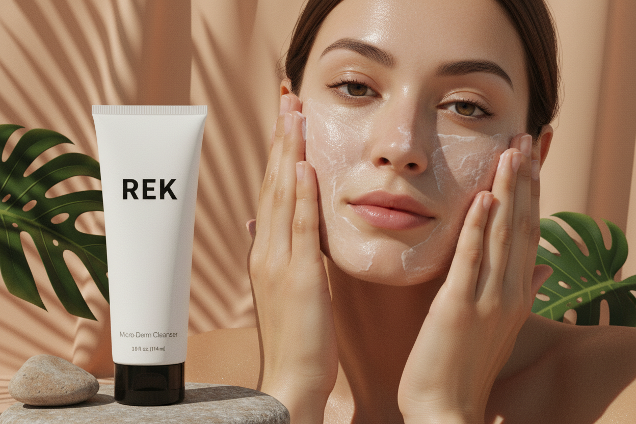Micro-Derm Cleanser – Exfoliating & Renewing | REK Cosmetics