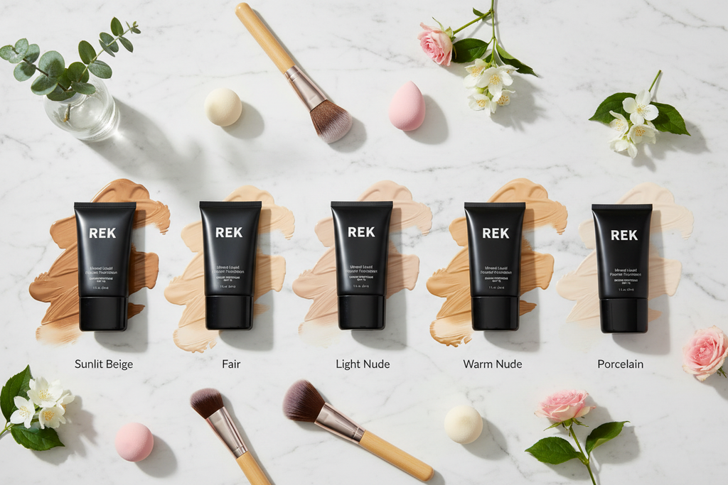 Mineral Liquid Powder Foundation with SPF 15 | REK Cosmetics — Multiple Shades