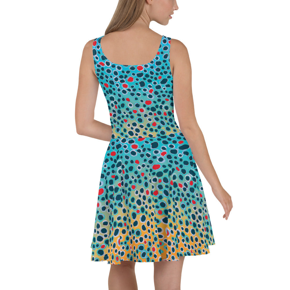 Brown Trout Print Dress
