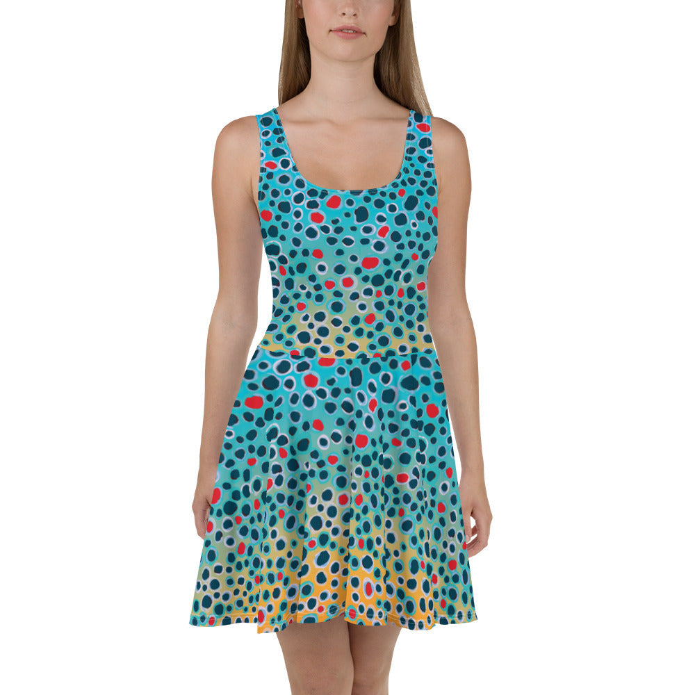 Brown Trout Print Dress