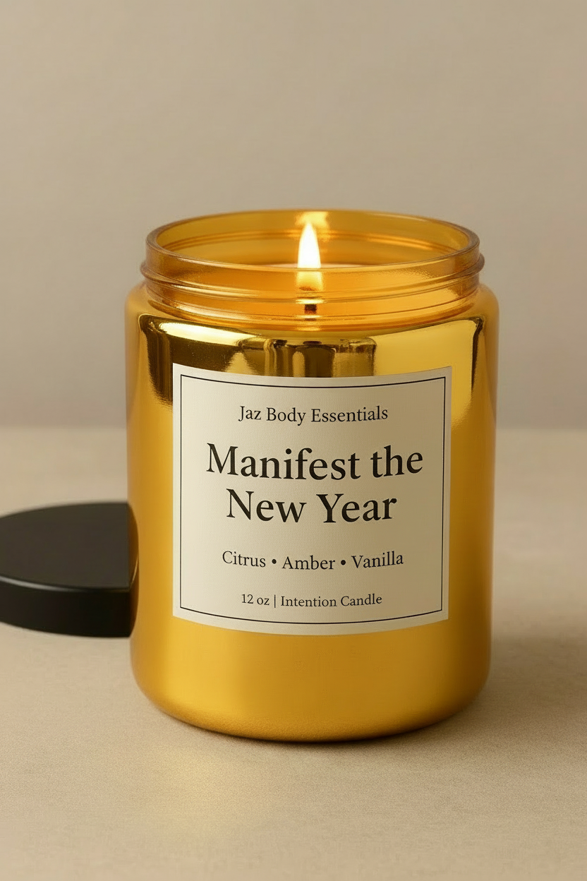 Manifest the New Year — Luxe Intention Candle with Cash Inside