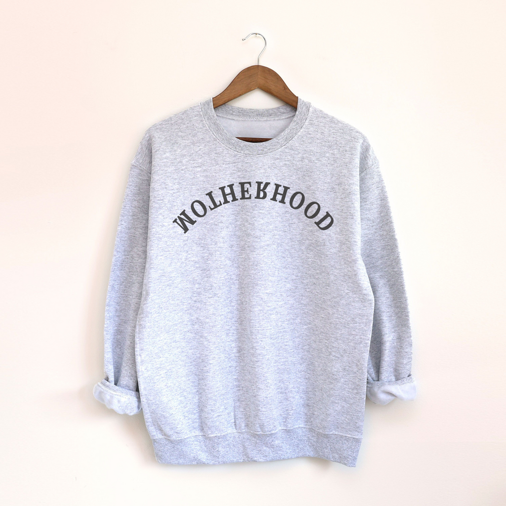 Motherhood Crewneck Sweatshirt | Neutral Mom Life Pullover