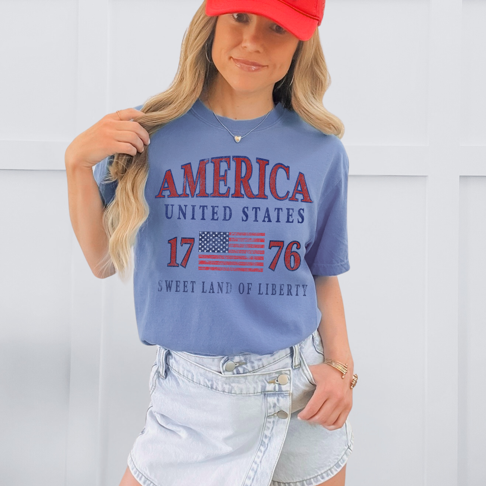 America 1776 Graphic Tee – Patriotic USA Shirt