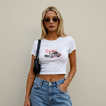 New York City Cab Crop Tee Shirt