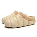 Fleece-lined Contrast Color Cotton Slippers for Home