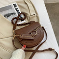 Soft Leather Saddle Messenger Bag - Versatile Shoulder Bag