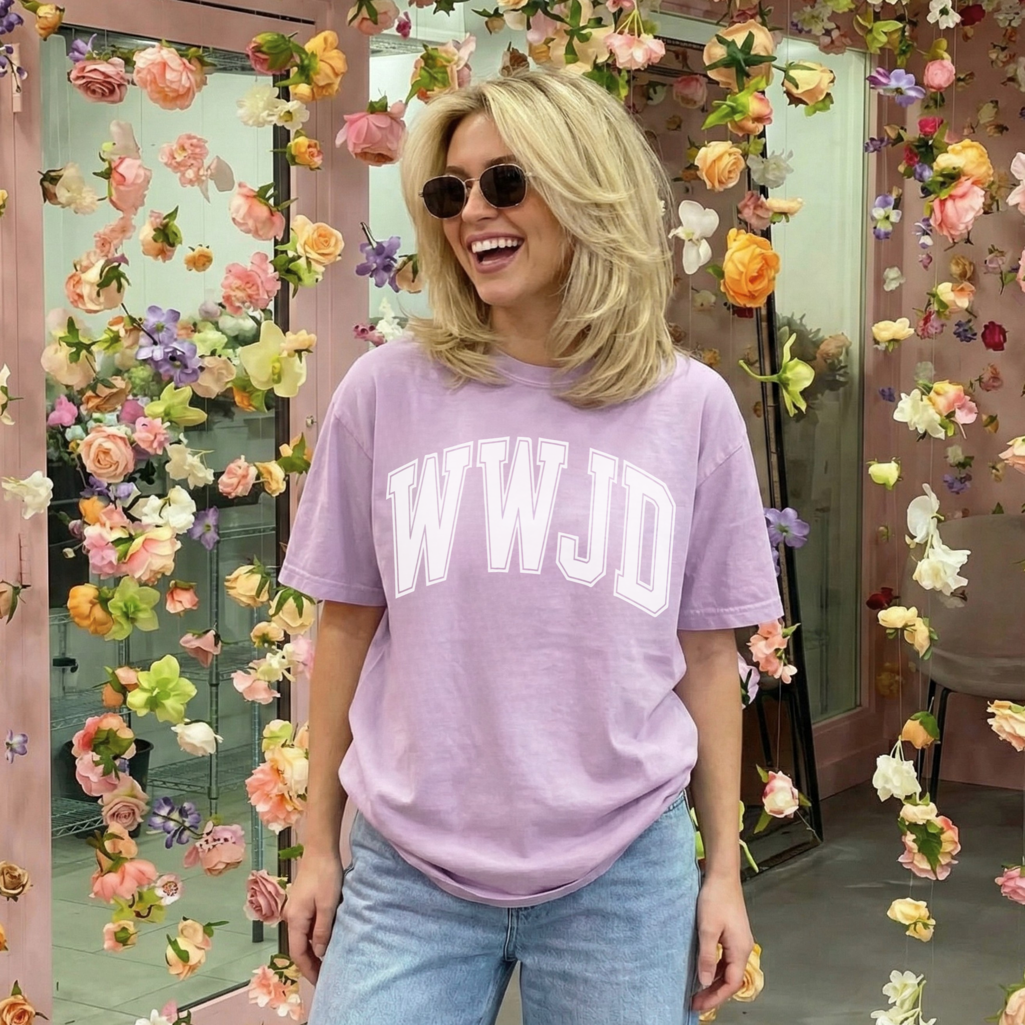 WWJD Puff Print Graphic Tee – Trendy Faith-Inspired T-Shirt