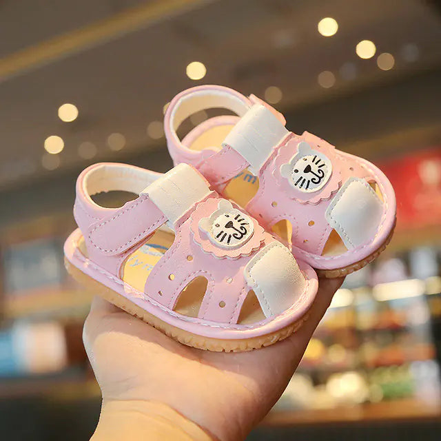 Genuine Leather Baby Girls Summer Beach Sandals