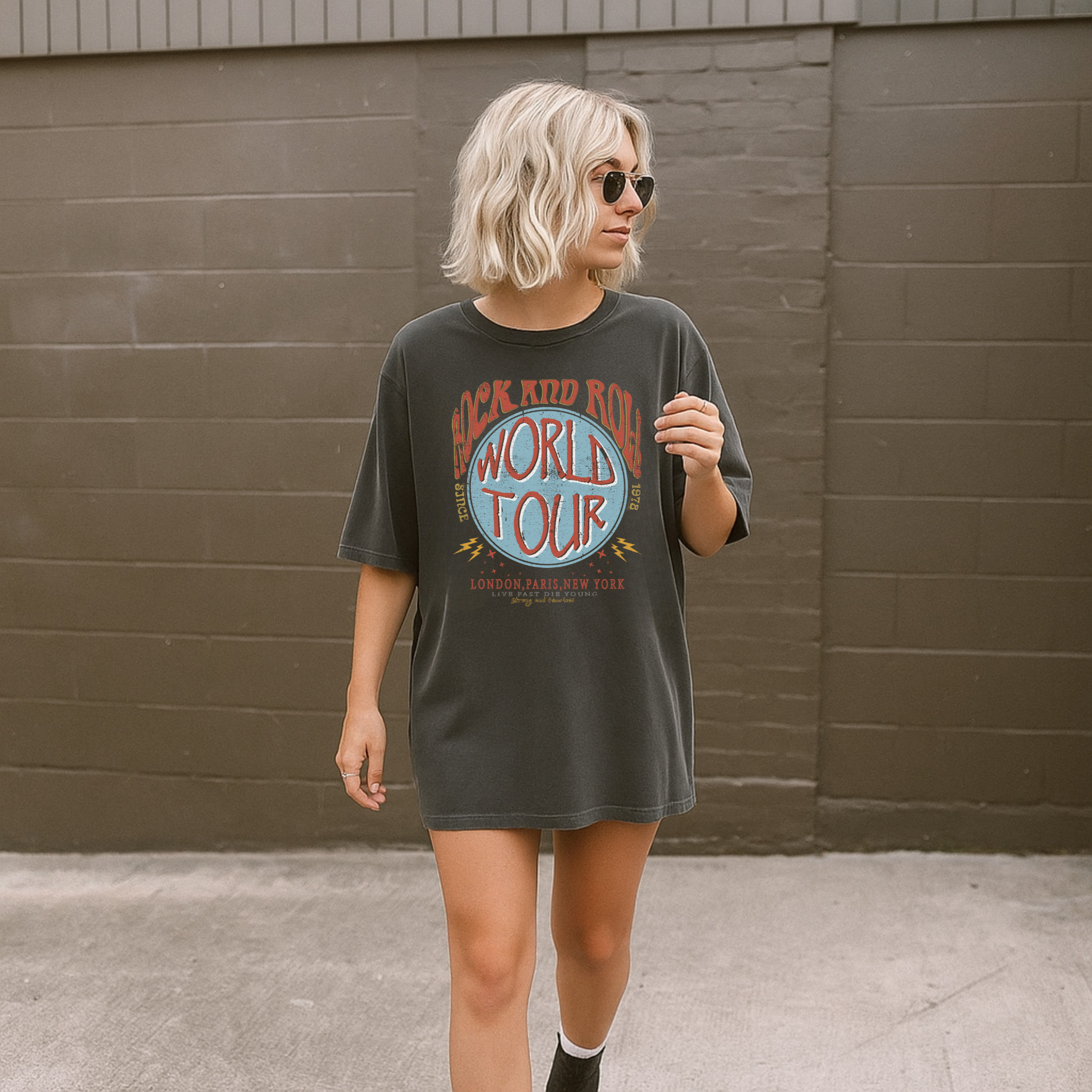 Rock and Roll World Tour Graphic Tee