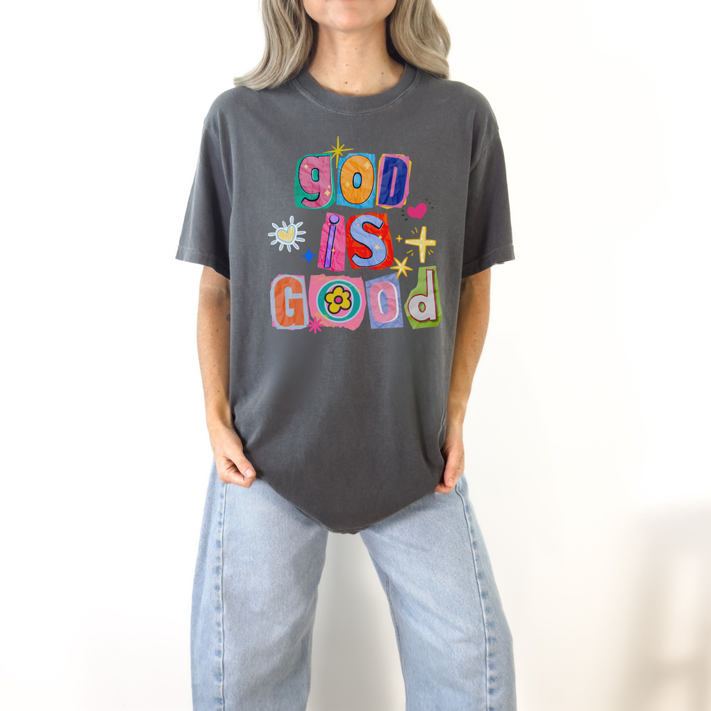 God Is Good Colorful Graphic Tee | Faith-Inspired Christian T-Shirt