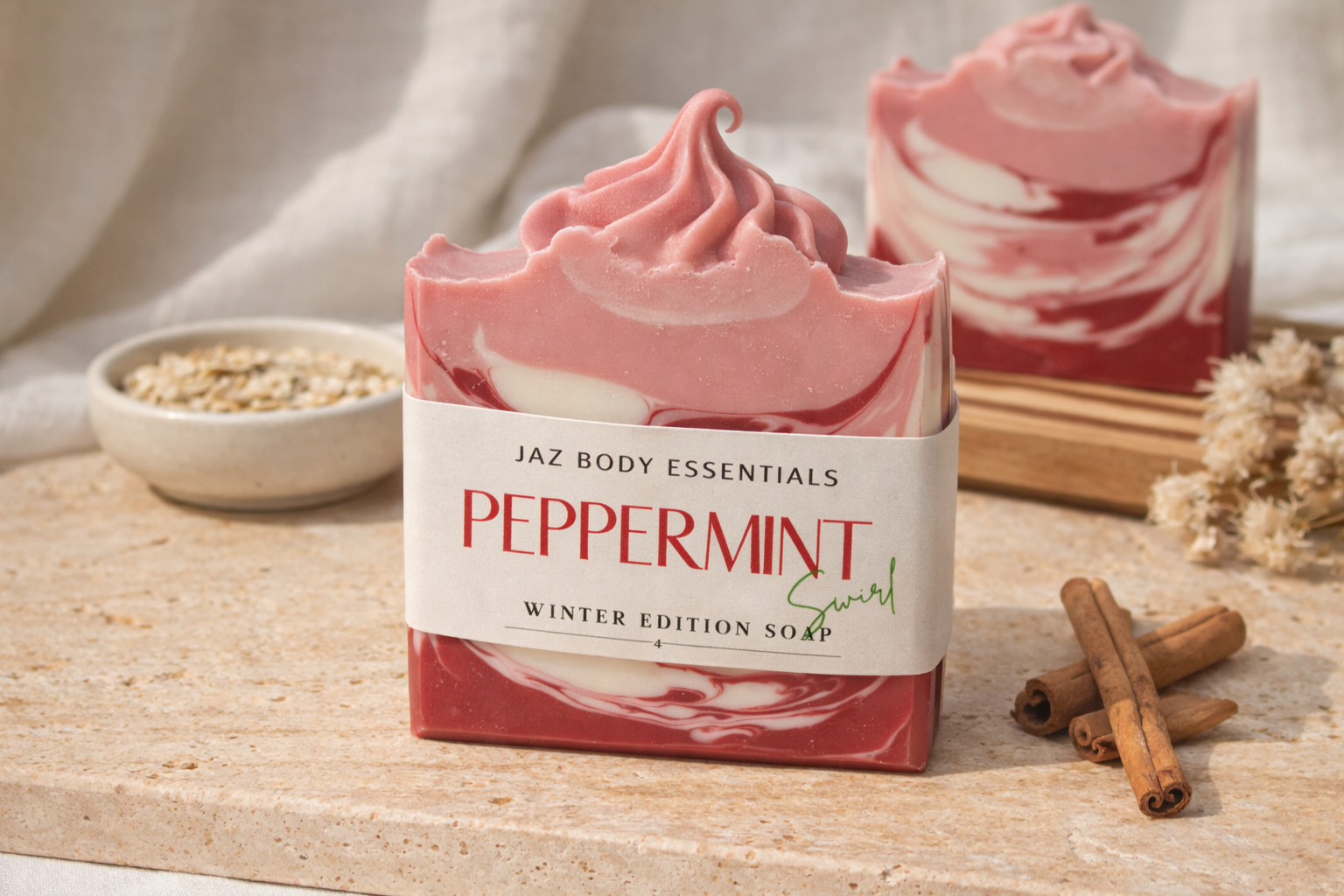 Peppermint Swirl Luxury Soap Bar