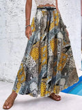 Bohemian Print A-Line Beach Dress for Women