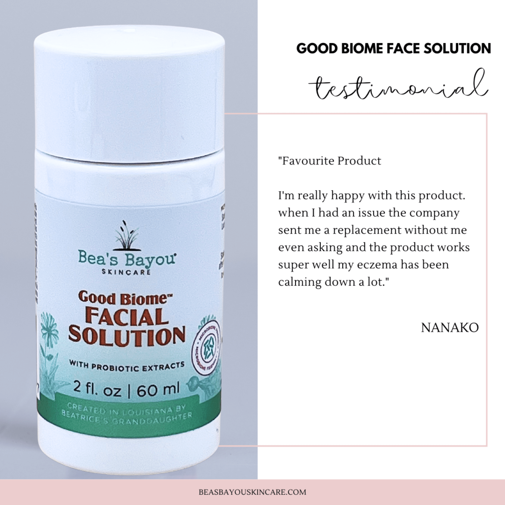 GoodBiome®️ Prebiotic Facial Solution: Liquid AHA + BHA Serum