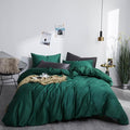 Green Grace Silk Duvet Cover Set (Premium Egyptian Cotton) 600TC