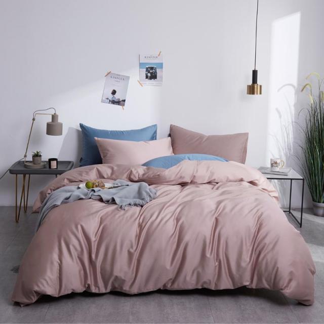 MistyRose Grace Silk Duvet Cover Set (Premium Egyptian Cotton) 600TC