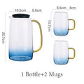 Colored Glass Carafe and Glass Set