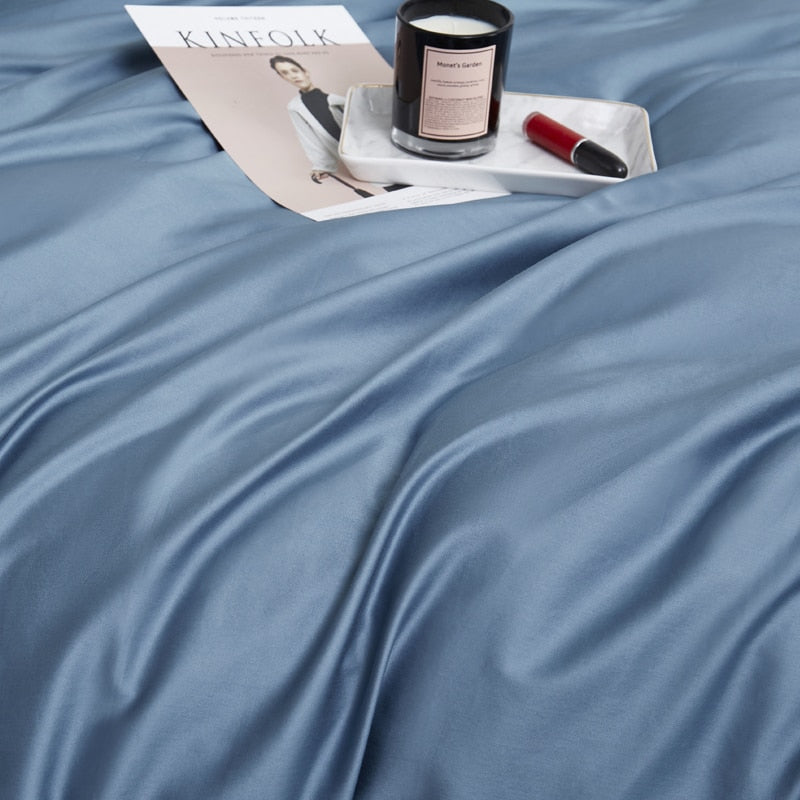 Zenith Grace Silk Duvet Cover Set (Premium Egyptian Cotton) 600TC