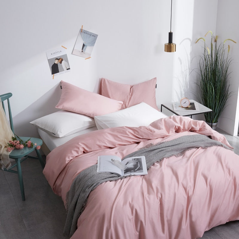 Flamingo Grace Silk Duvet Cover Set (Premium Egyptian Cotton) 600TC