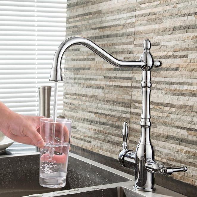 Isaac Single-Hole Dual-Handle Kitchen Sink Faucet