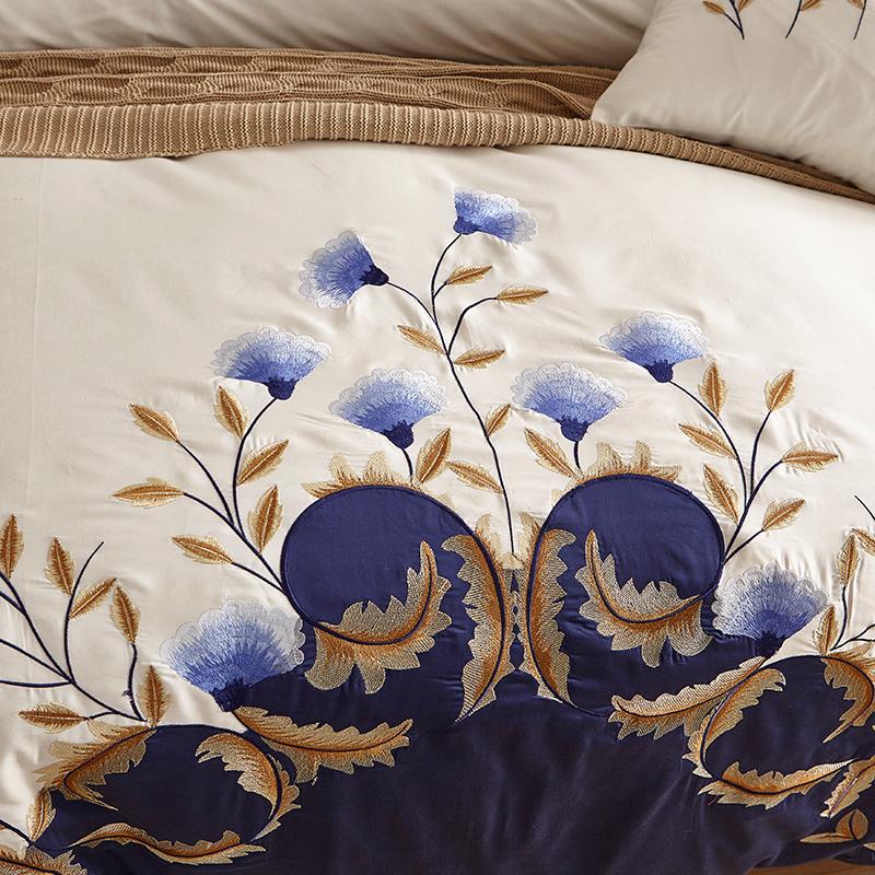 Blue Tail Luxury Duvet Cover Set (60S Egyptian Cotton)