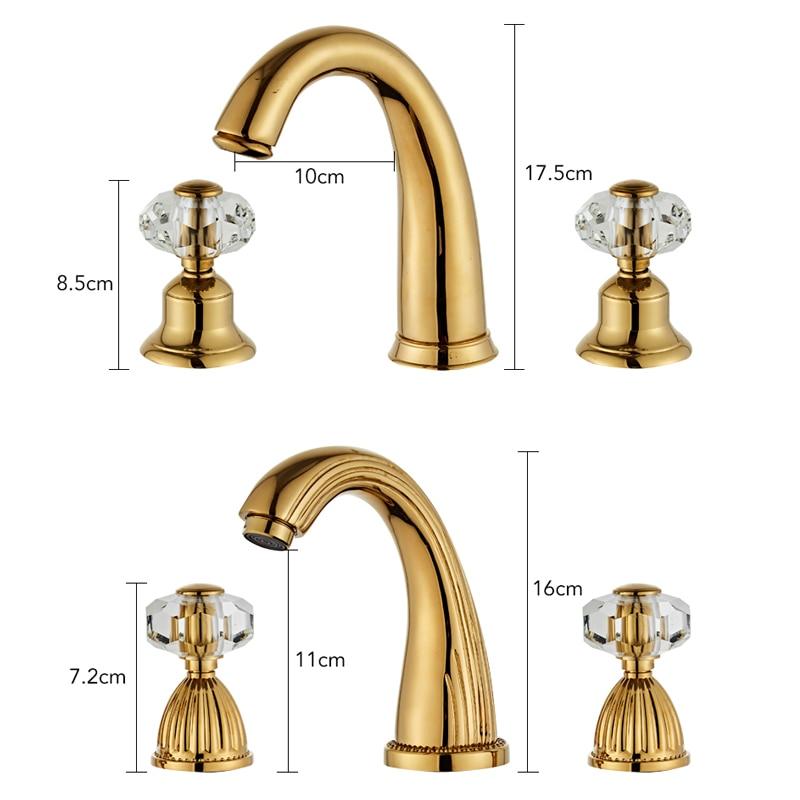 Samira Three-Hole Bathroom Faucet