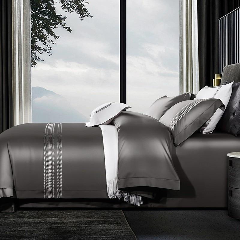 Evelyn High End Embroidered 1000TC Duvet Cover Set Long Staple Egyptian Cotton
