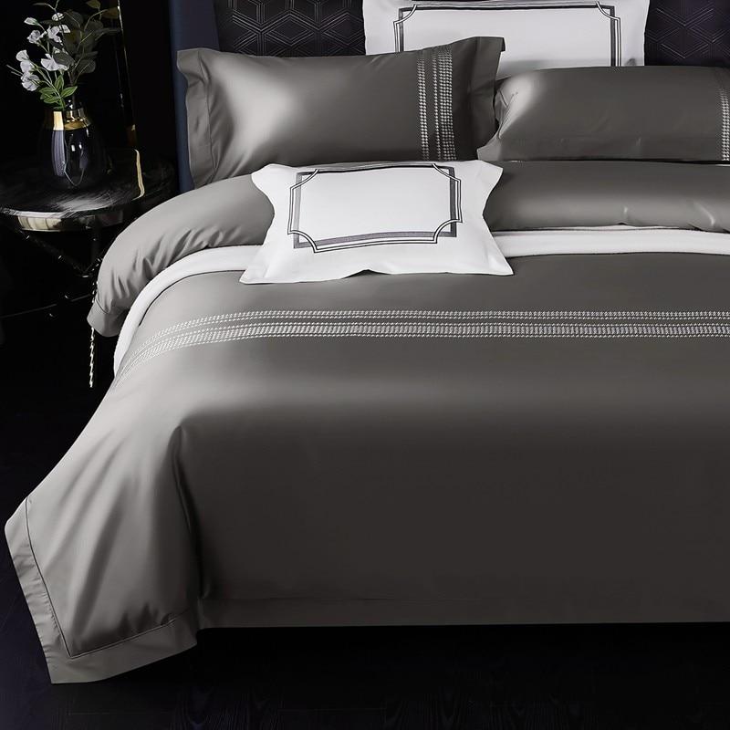 Evelyn High End Embroidered 1000TC Duvet Cover Set Long Staple Egyptian Cotton