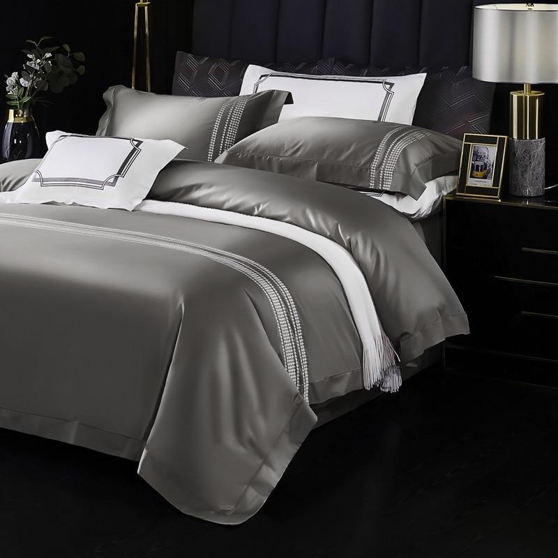 Evelyn High End Embroidered 1000TC Duvet Cover Set Long Staple Egyptian Cotton