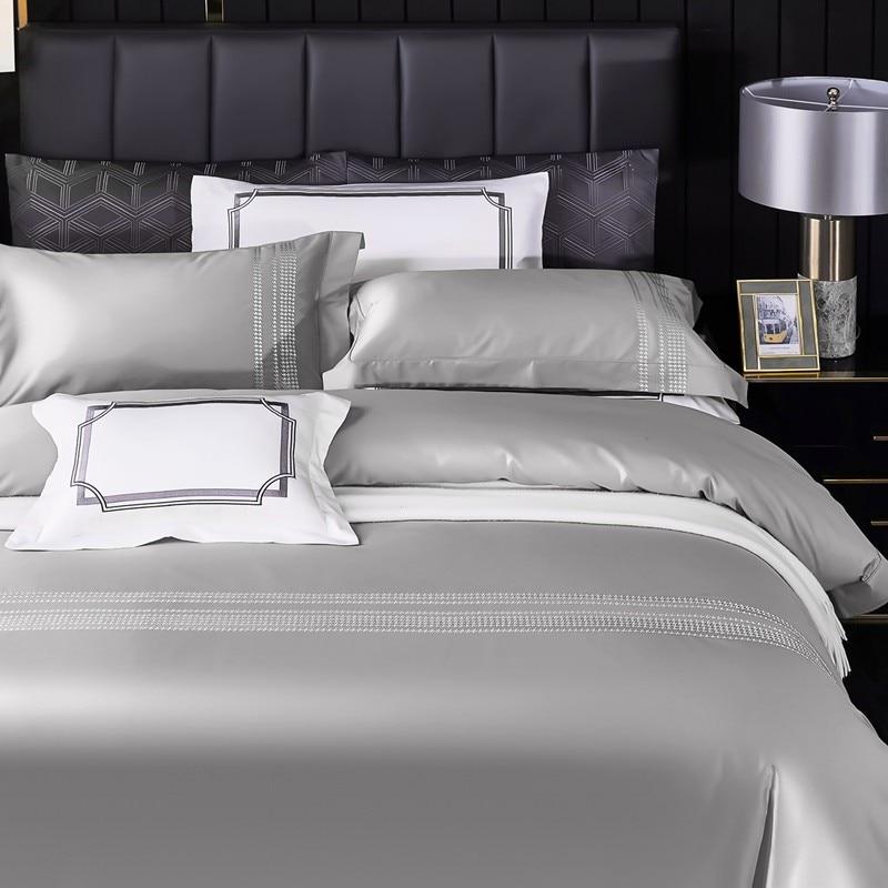 Evelyn High End Embroidered 1000TC Duvet Cover Set Long Staple Egyptian Cotton