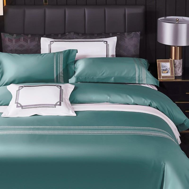 Evelyn High End Embroidered 1000TC Duvet Cover Set Long Staple Egyptian Cotton