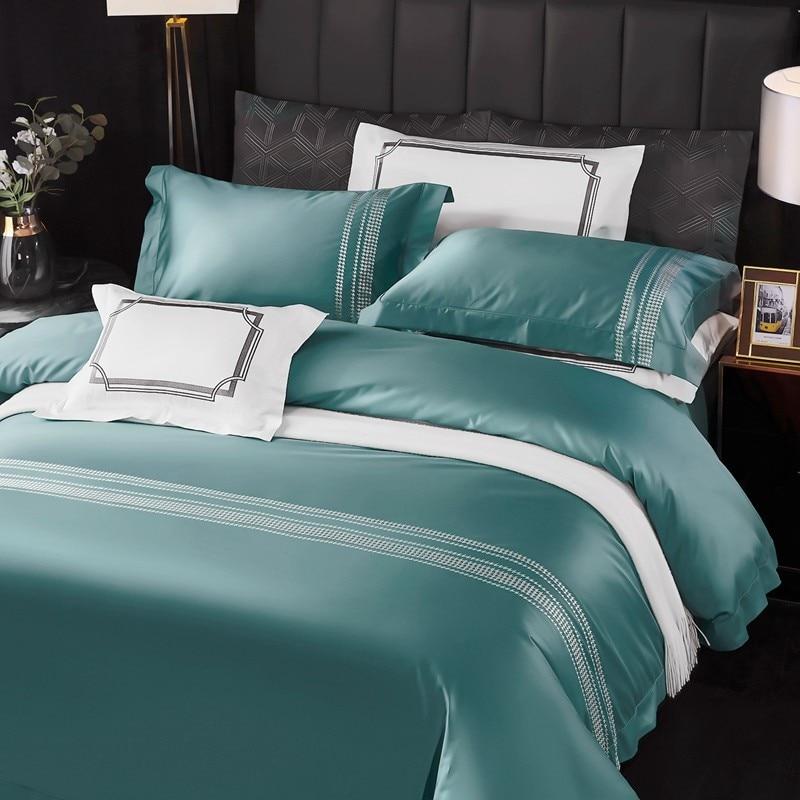 Evelyn High End Embroidered 1000TC Duvet Cover Set Long Staple Egyptian Cotton