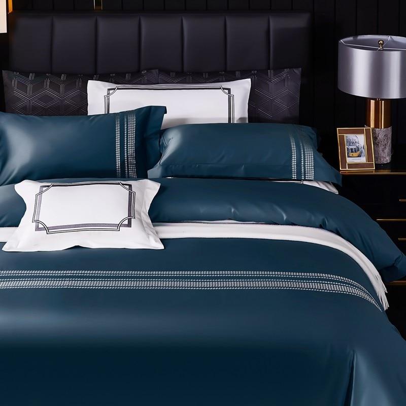 Evelyn High End Embroidered 1000TC Duvet Cover Set Long Staple Egyptian Cotton