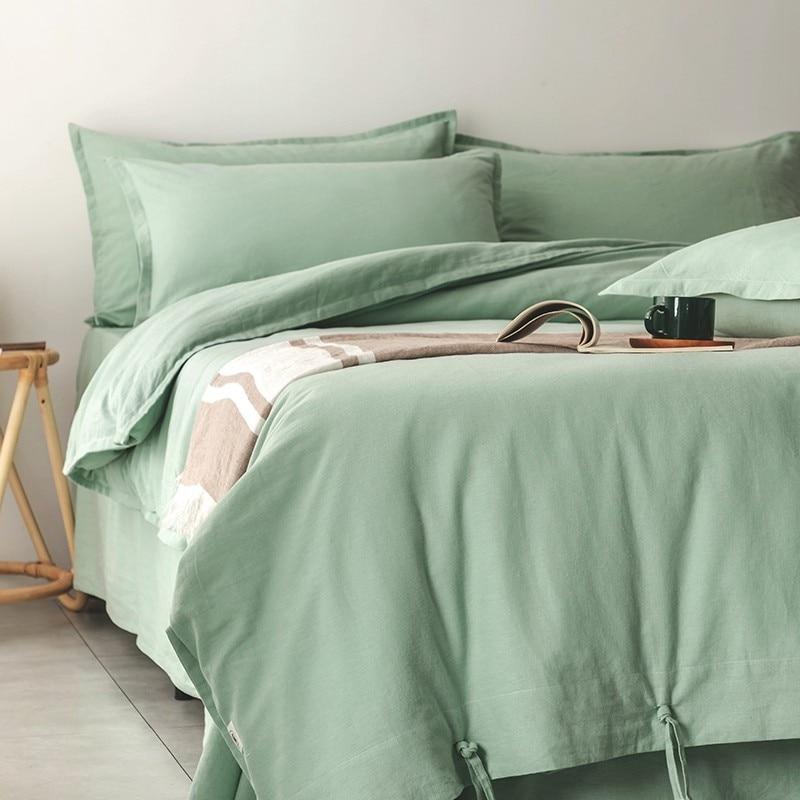 Emma Duvet Cover Set With Ropes 55% Cotton 45% Linen