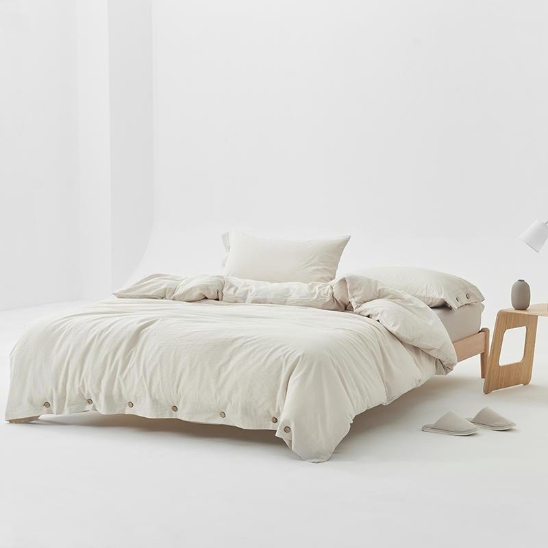 Olivia Stripe Ultra Soft Duvet Cover Set 100% Washed Cotton