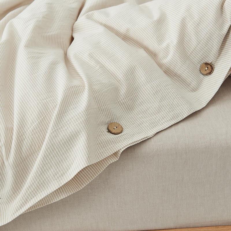 Olivia Stripe Ultra Soft Duvet Cover Set 100% Washed Cotton