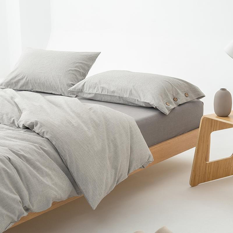 Olivia Stripe Ultra Soft Duvet Cover Set 100% Washed Cotton