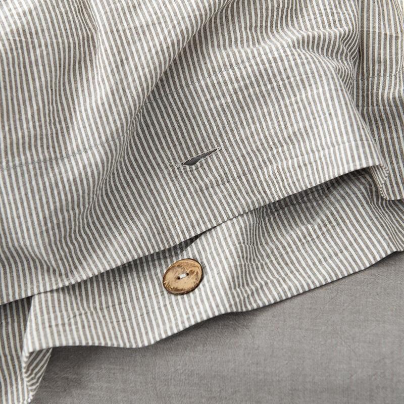 Olivia Stripe Ultra Soft Duvet Cover Set 100% Washed Cotton
