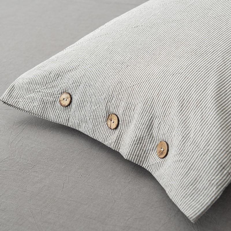 Olivia Stripe Ultra Soft Duvet Cover Set 100% Washed Cotton