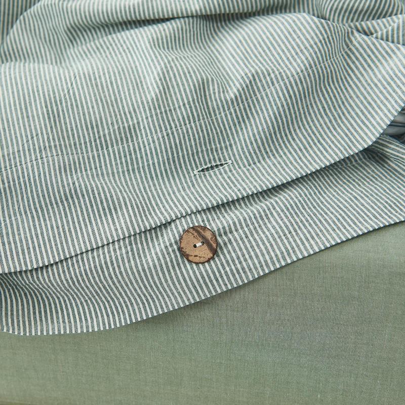 Olivia Stripe Ultra Soft Duvet Cover Set 100% Washed Cotton