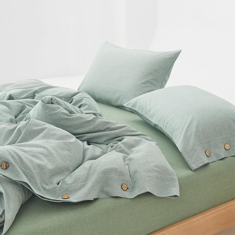 Olivia Stripe Ultra Soft Duvet Cover Set 100% Washed Cotton