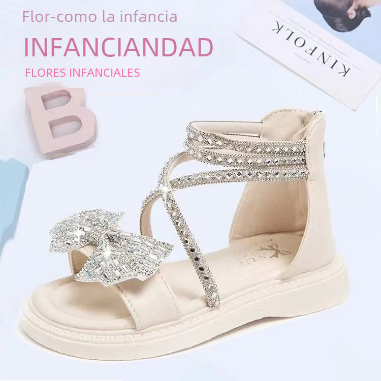 New Summer Girls' Sandals with Rhinestones