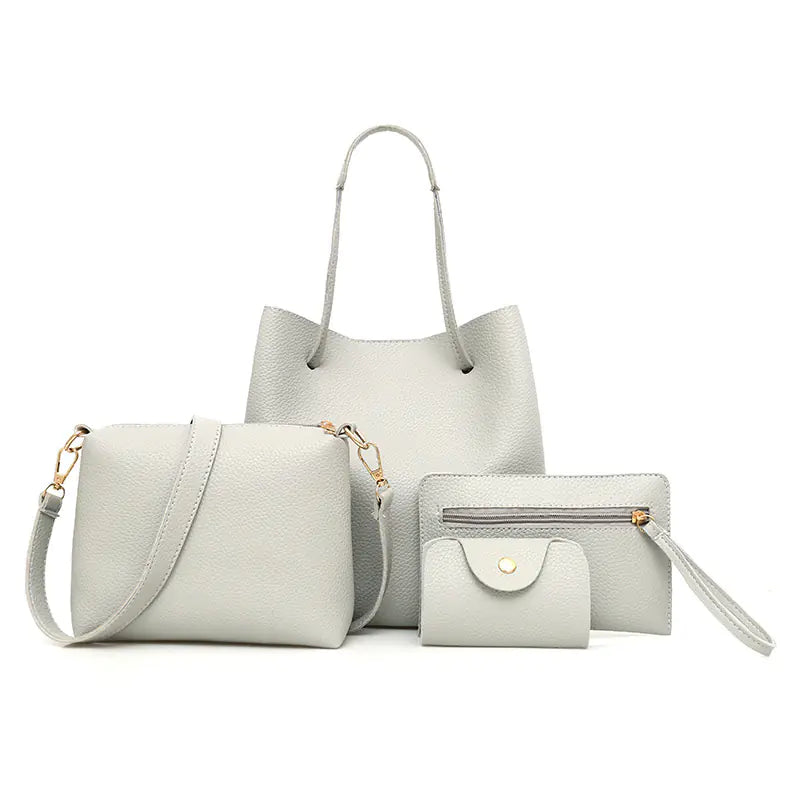 Fashionable 4-Piece Bucket Tote Bag Set (New Arrival)