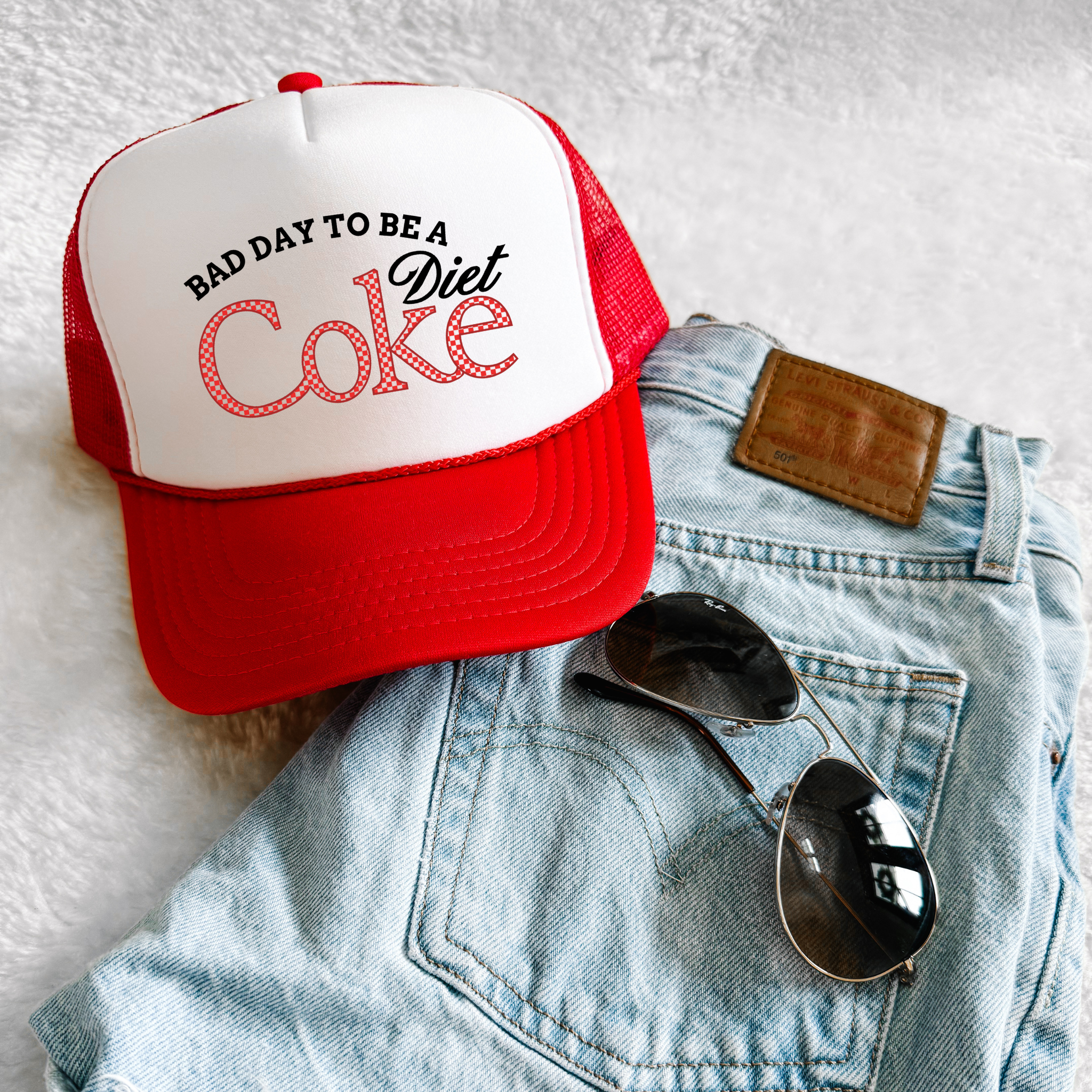 Bad Day to Be a Diet Coke Trucker Hat | Funny Retro Soda Foam Snapback
