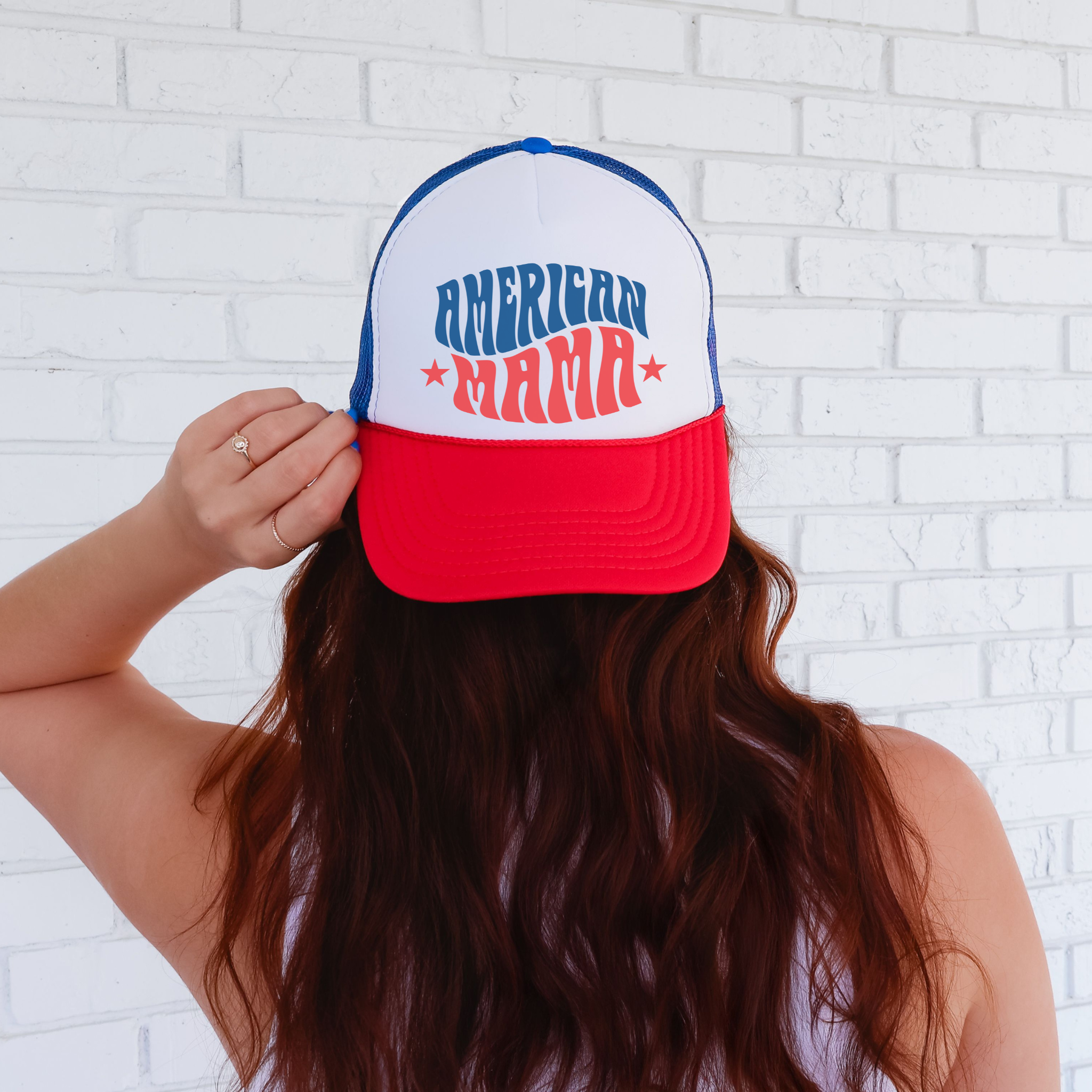 American Mama Trucker Hat