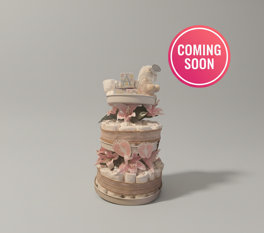 Flower Baby Girl Diaper Cake