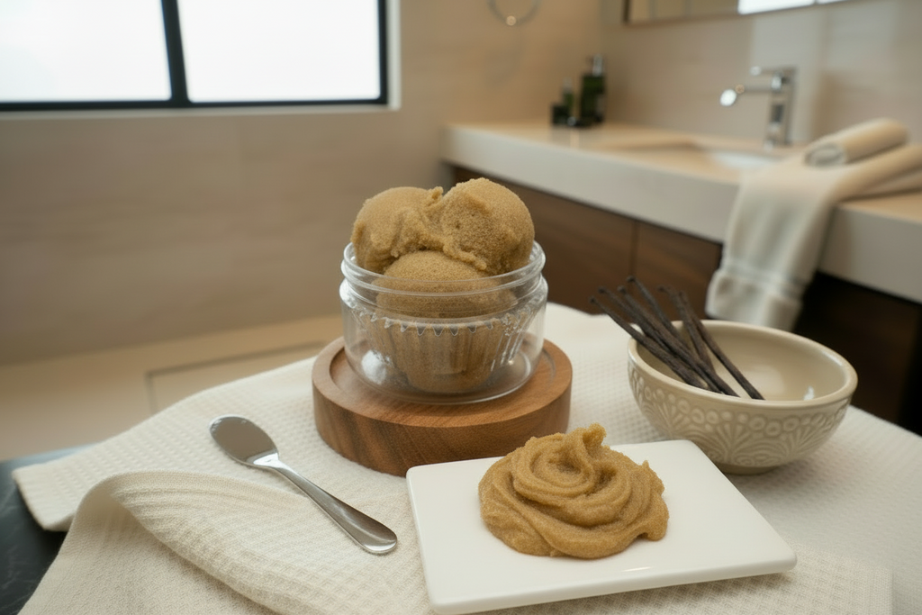 Emulsified Vanilla Cupcake Sugar Scrub