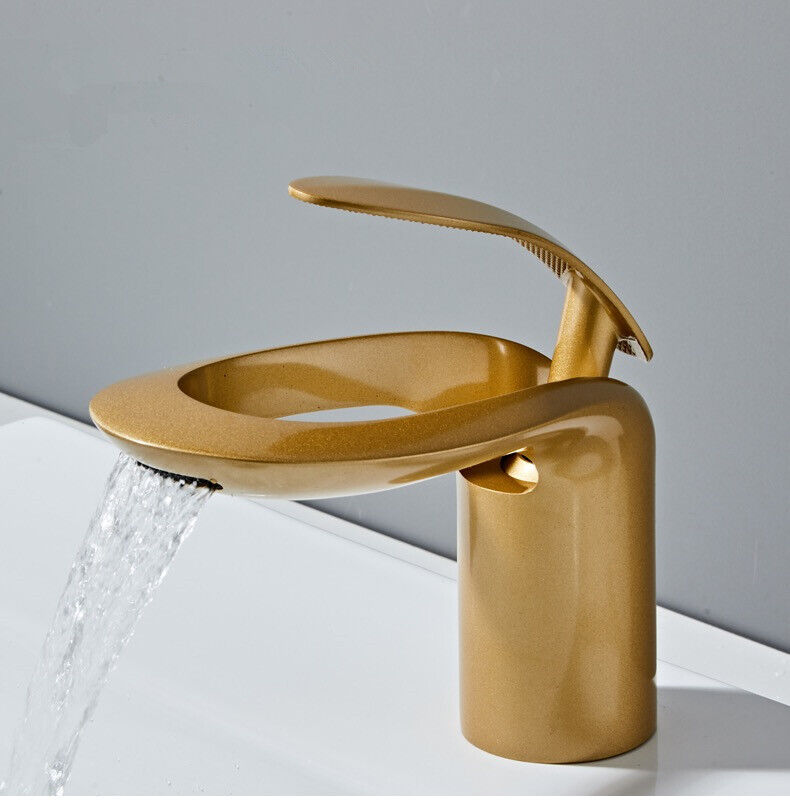LunaMist Modern Single Handle Vessel Bathroom Faucet with Round Hollowing Design