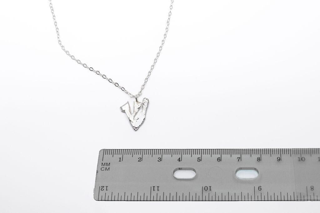 Sterling Silver Shin Pendant Necklace